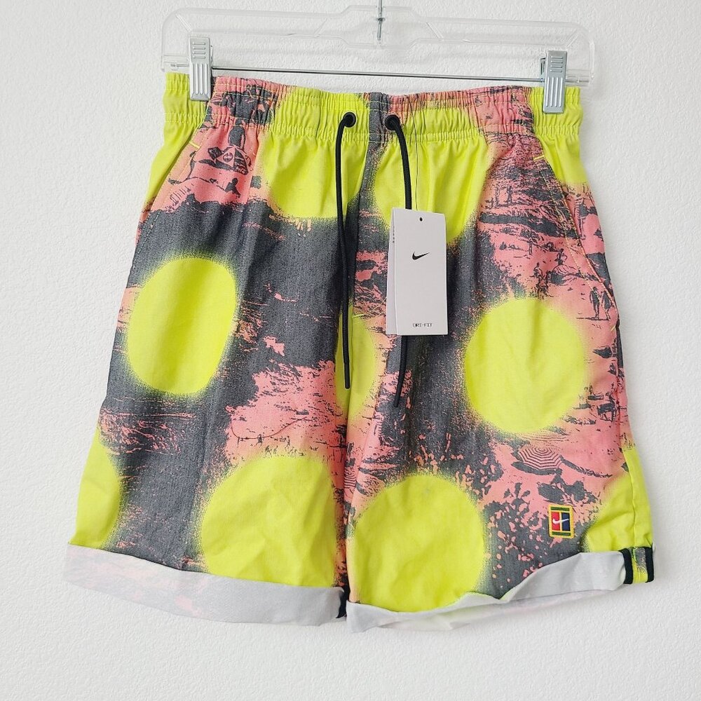 Nike Dri-Fit Heritage Print 6" Tennis Shorts DV9111-702 Size S